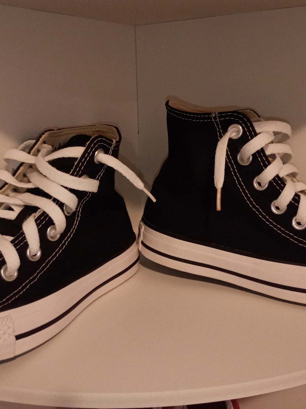 Converse Black High-Top Sneakers with White Laces